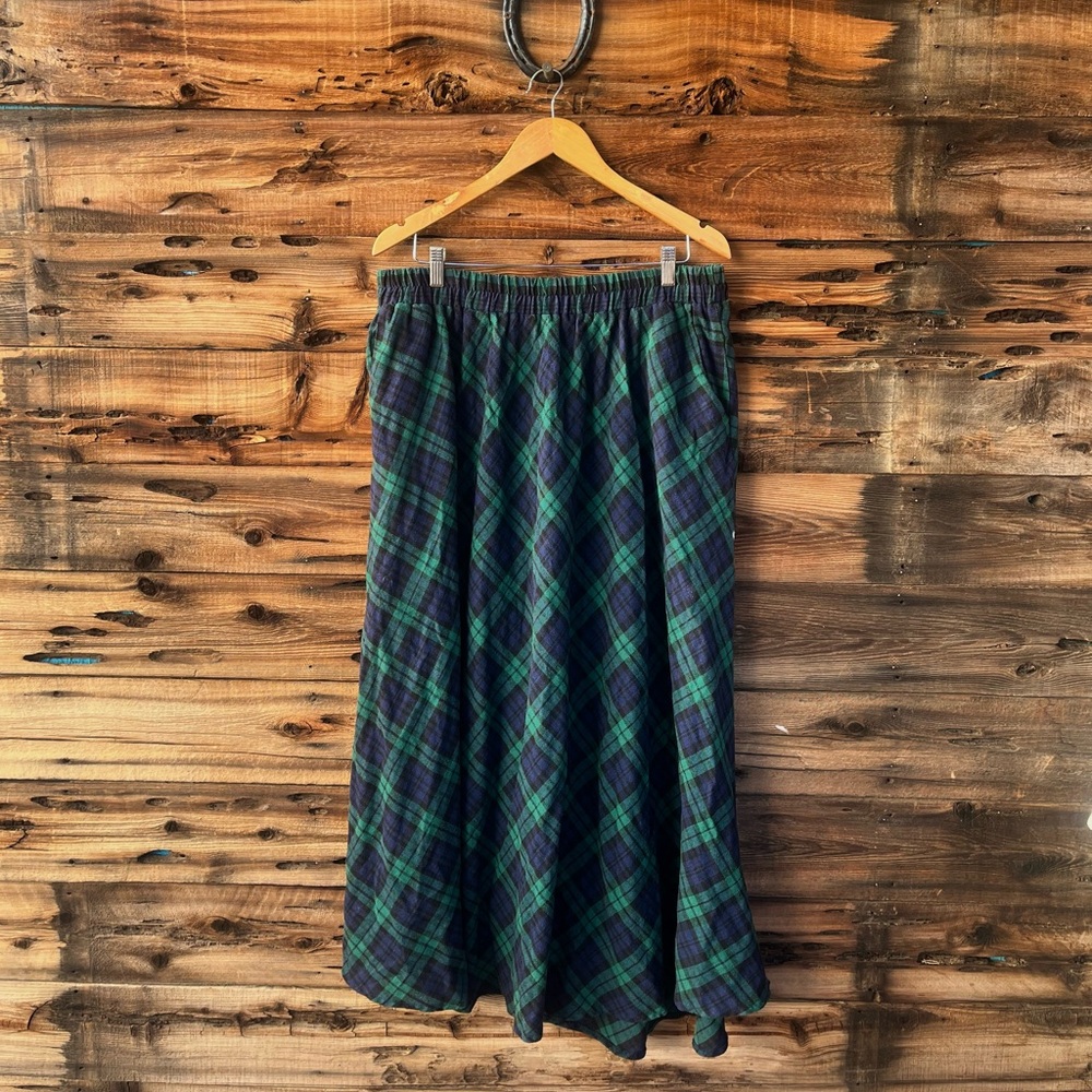 UNBRANDED | Plaid Green and Blue Women's Punk Grunge Skirt XL